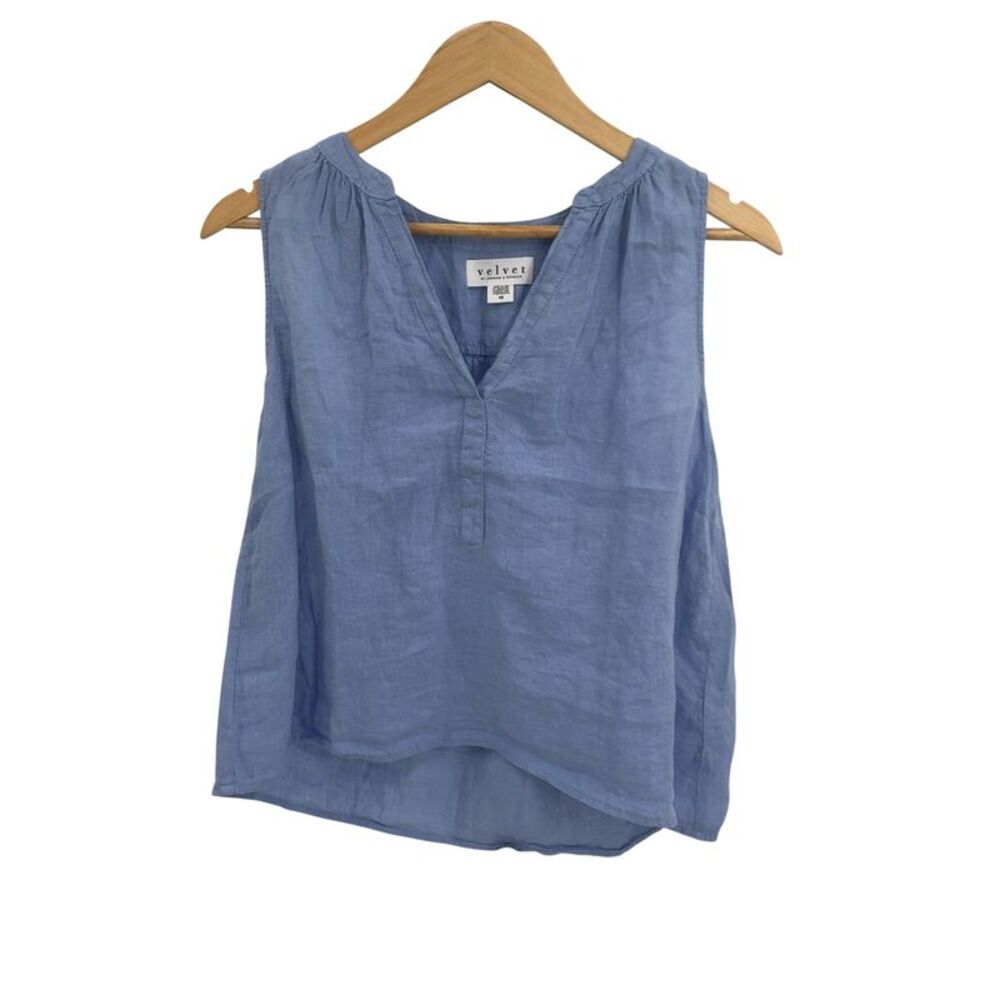 Velvet Inc Tacy Linen Tank Top
Blue XS
